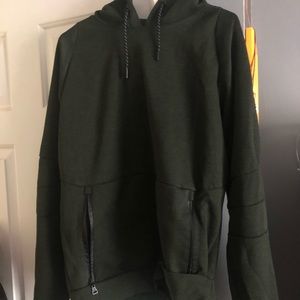 Dark green hoodie w/ zippers